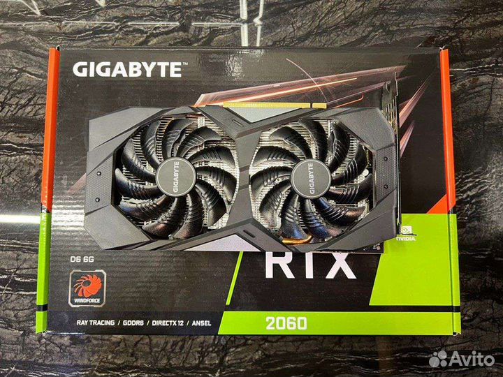 Видеокарта gigabyte geforce RTX 2060 D6 12gb