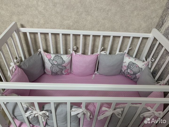 Кровать Babyton поперечный маятник с ящиком Белый