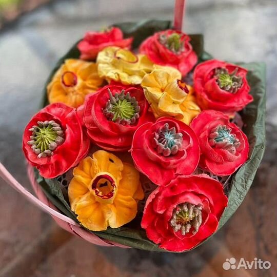 Сладкие букеты из зефира