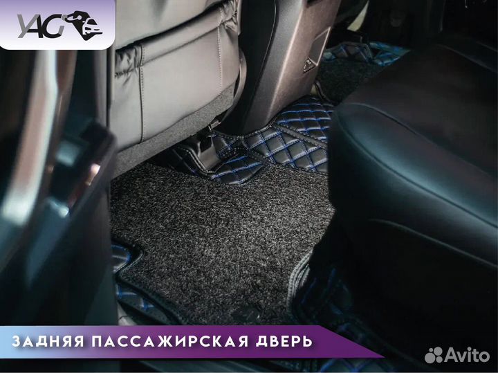 Автомобильные коврики из экокожи 3d