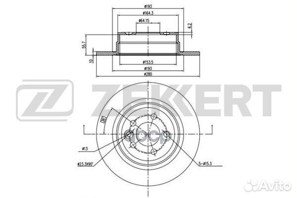 Диск торм. зад. MG ZT 01- Rover 75 (RJ) 99- bs