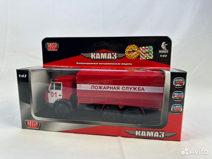 Моделька камаз мчс пожарный технопарк