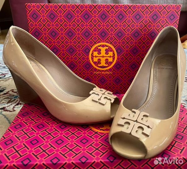 Лодочки Tory Burch с открытым носиком