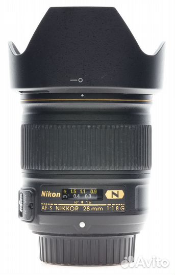 Объектив Nikon 28mm f/1.8G ED AF-S Nikkor (S/N 208