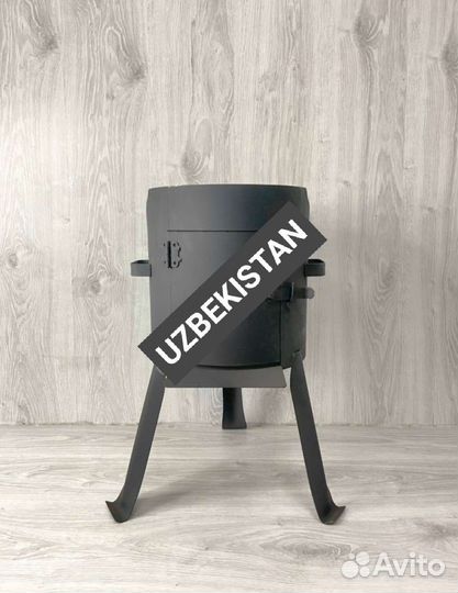 Казан чугунный с печкой