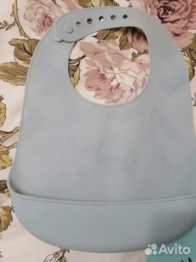 Нагрудник силиконовый новый happy baby