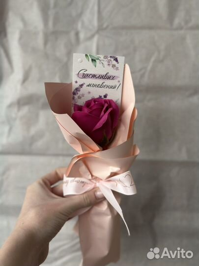 Букет из мыльной розы к 8 марта на день рождения