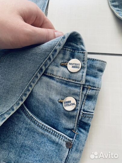 Комбинезон шорты джинсовый для девочки 146