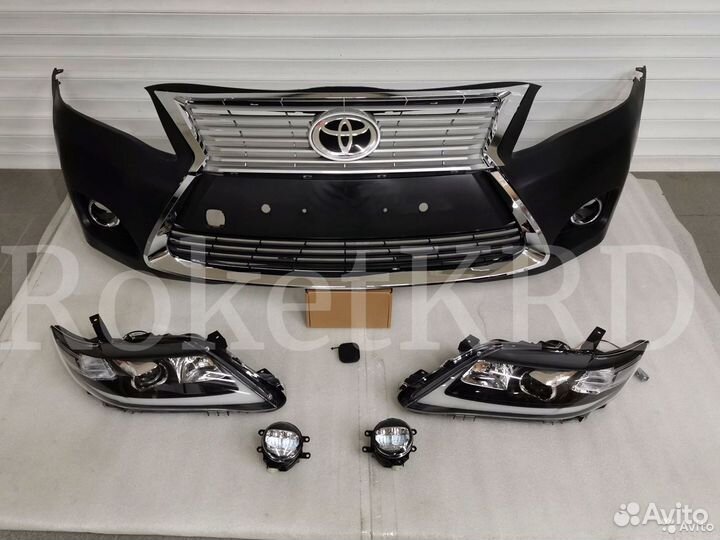 Передний рестайлинг Toyota Camry 40 + туманки LED