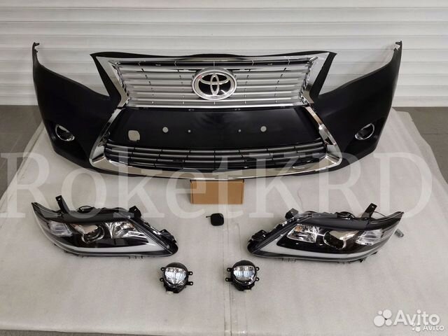 Передний рестайлинг Toyota Camry 40 + туманки LED