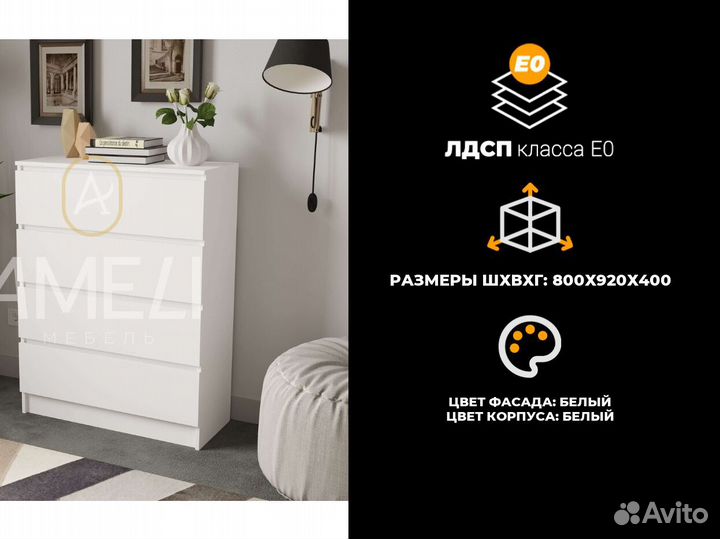 Тумба комод в стиле икеа, IKEA