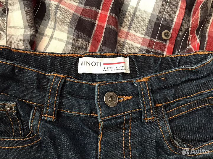 Рубашка и джинсы на мальчика 92-98