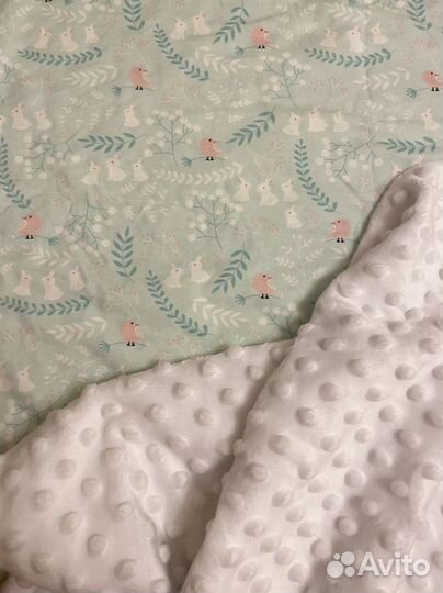 Плед в коляску/ кроватку новый трикотаж с плюшем