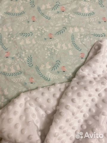 Плед в коляску/ кроватку новый трикотаж с плюшем