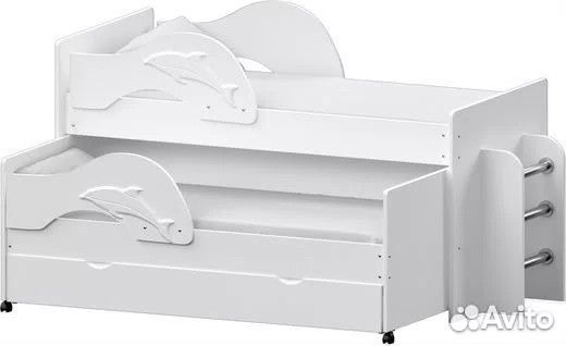 Детская выдвижная кровать для 2 детей