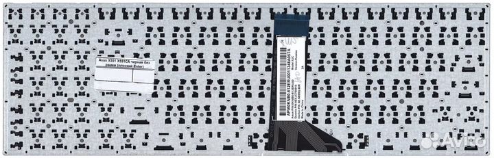 Клавиатура Asus F550V плоский Enter, чёрная OEM