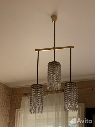 Люстра потолочная хрустальная СССР