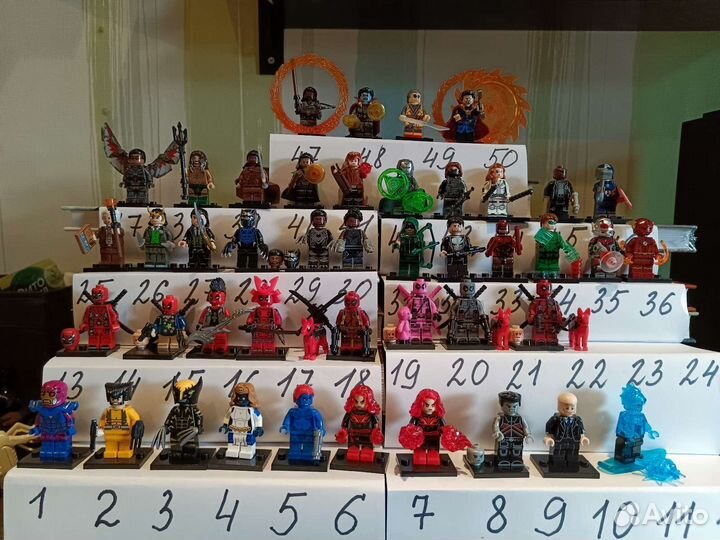 Минифигурки аватар, чужой,люди x,дэдпул,венсдей