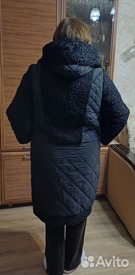Пальто еврозимаRiches с натуральным мехом каракуль