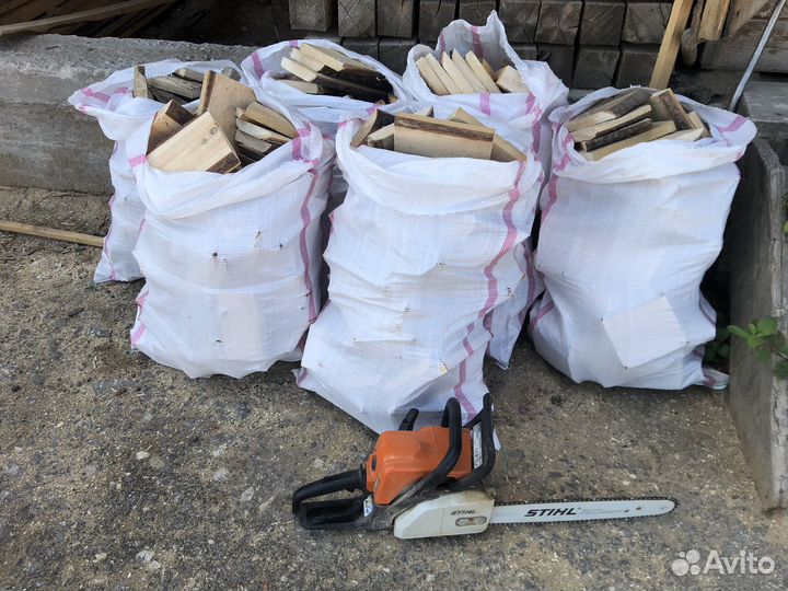 Дрова хвойные в мешке