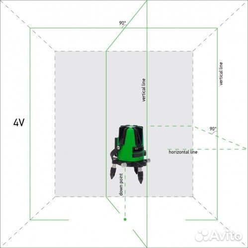 Лазерный построитель плоскостей ADA 3D liner 4V green А00531