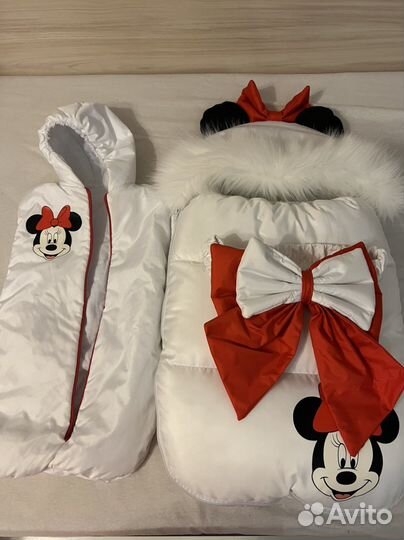 Зимний конверт на выписку для двойняшек