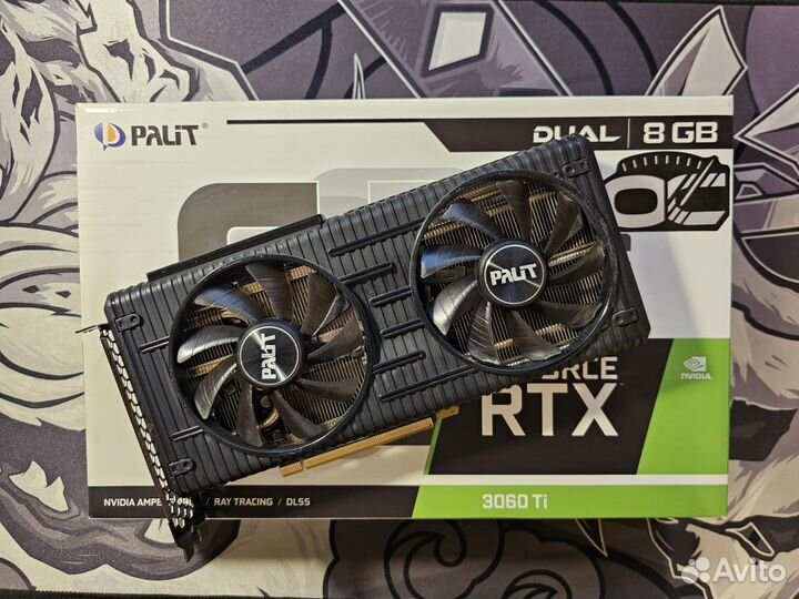 Видеокарта Palit Dual GeForce RTX 3060Ti идеал чек