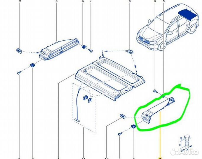 Обшивка багажника левая Renault Duster HJD