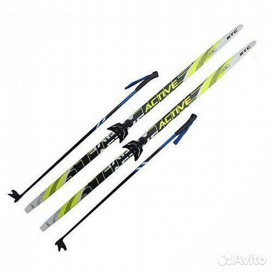 Беговые лыжи STC Step 75, black/yellow, 160 см