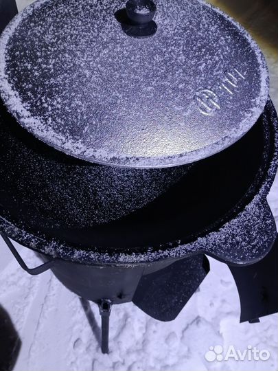 Казан чугунный + печь