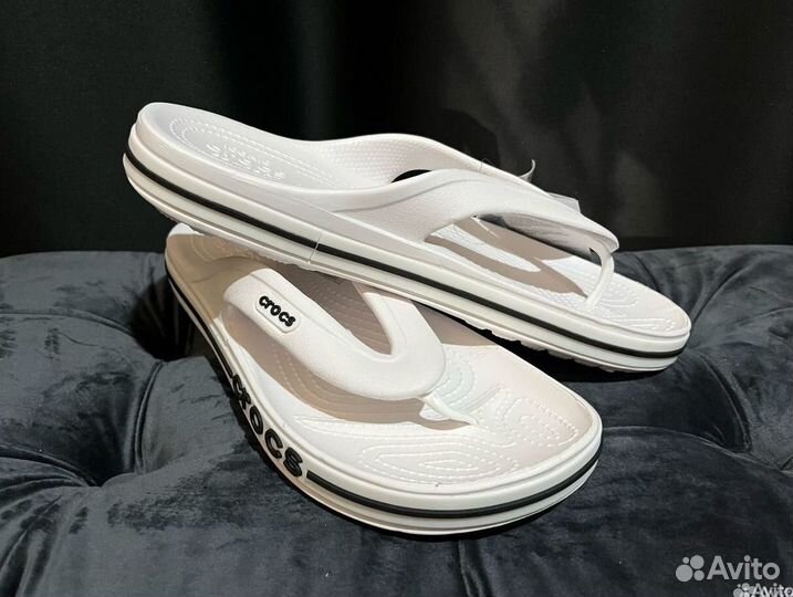 Кроксы Crocs flip сланцы шлепанцы белые