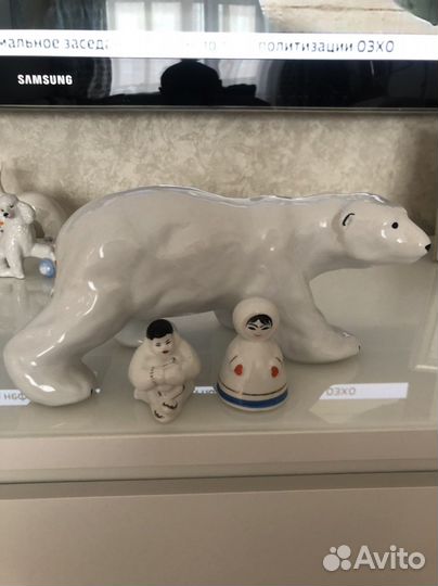 Фарфоровые статуэтки эскимосы