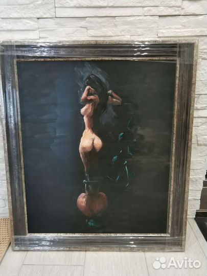 Картина маслом на холсте женщина из кувшина