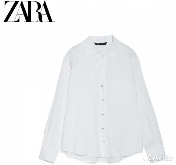 Рубашки Zara оверсайз женские