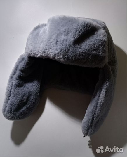 Шапка ушанка из экомеха