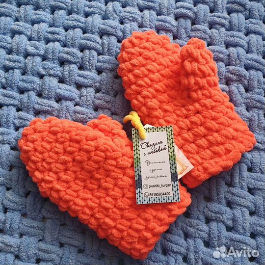 Варежки вязаные новые тёплые