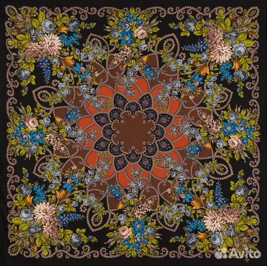 Павловопосадский платок шерсть