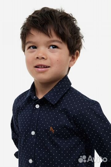 Рубашка hm на мальчика 116,122,128