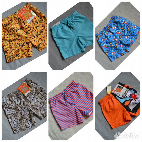 Купальные шорты для мальчика новые 110-164