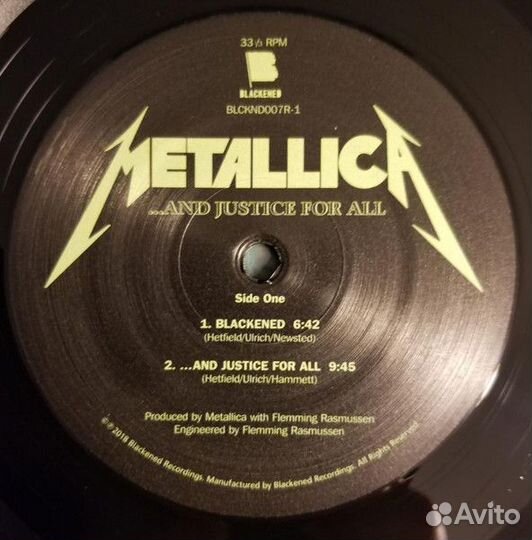 Виниловая пластинка metallica - AND justice FOR AL