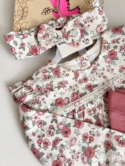 Комплект костюм 3в1 C&A 50 56 68 лето