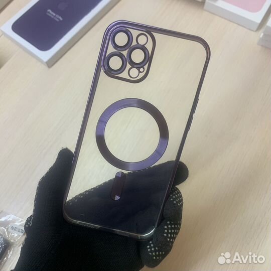 Чехол на iPhone 12 Pro Max MagSafe crtv фиолетовый