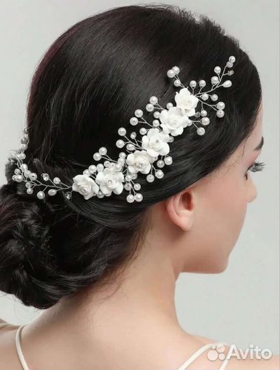 Свадебное платье новое 48-50 и украшение для волос