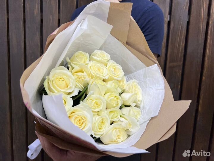 Букет свежих голландских роз 15 шт