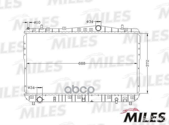 Радиатор (паяный) chevrolet rezzo/tacuma/vivant