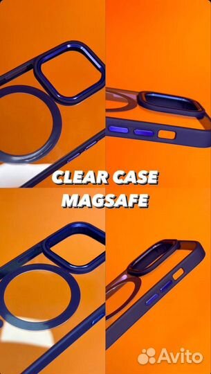 Чехол Clear Case MagSafe для iPhone, пластик