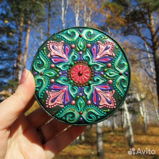 Маленькая шкатулка для украшений, ручная роспись