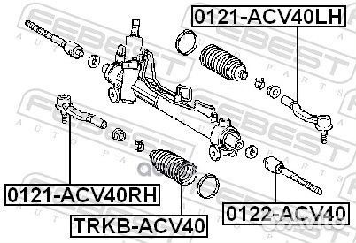 Пыльник рулевой рейки toyota camry (JPP)