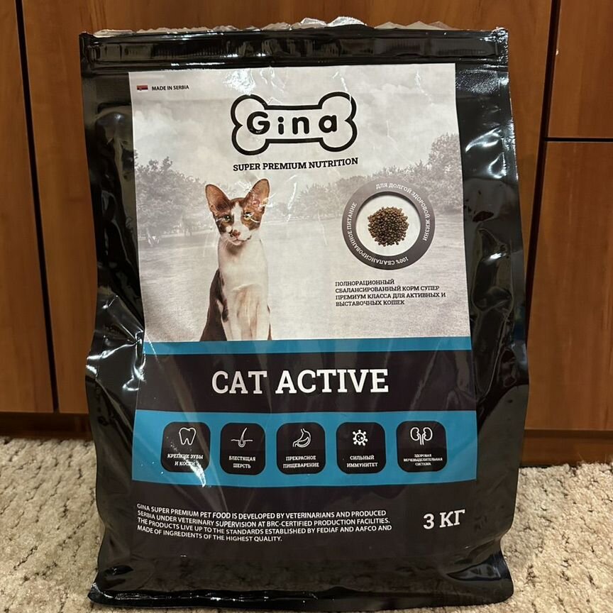 Корм для кошек Gina cat active