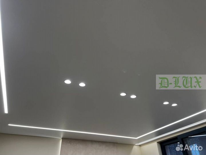 Глянцевые натяжные потолки